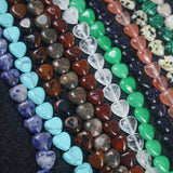 10mm 20pcs/String Natural Stone Heart Shape Beads for DIY Jewelry Making