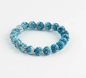 10mm 3pcs/lot Crystal Pave Ball Bead Bracelets Bangles for Men Women