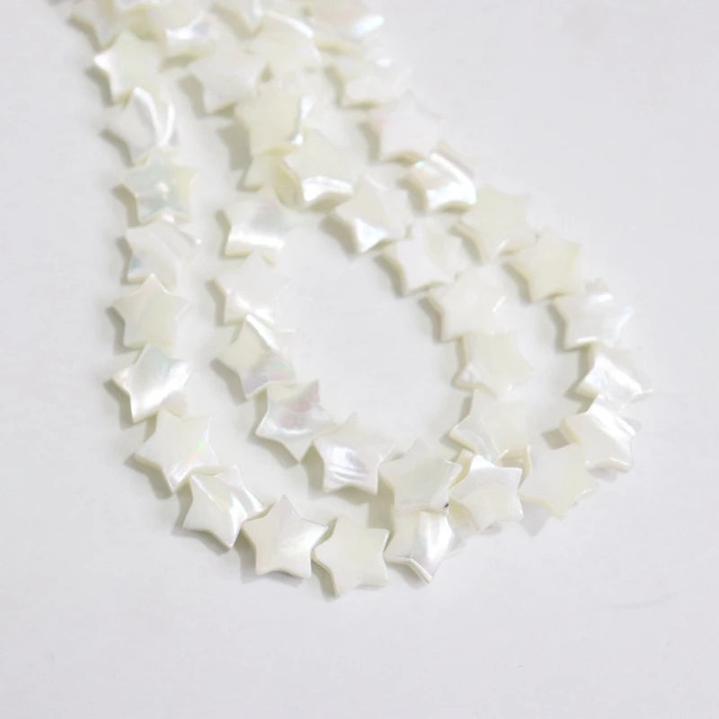 10mm 40pcs Star Sea Shell Charms Loose Strands Jewelry Beads