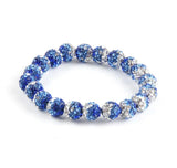 10mm 4pcs/lot Gradual Change Crystal Disco Pave Ball Bracelets