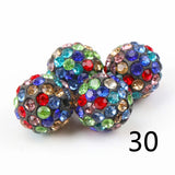 10mm 6 Row Clay Paved Crystal Beads Disco Rhinestone Ball