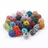 10mm 6 Row Clay Paved Crystal Beads Disco Rhinestone Ball
