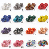 10mm 6 Row Clay Paved Crystal Beads Disco Rhinestone Ball
