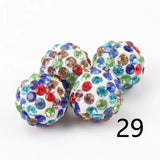 10mm 6 Row Clay Paved Crystal Beads Disco Rhinestone Ball