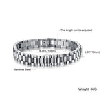 10mm Stainless Steel Link Chain Men's Bracelet