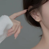 10mm 925 Silver Round Hoop Earrings For Women