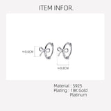 10mm 925 Silver Round Hoop Earrings For Women