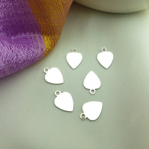10mm. 925 Sterling Silver Drop Charm for Jewellery Making