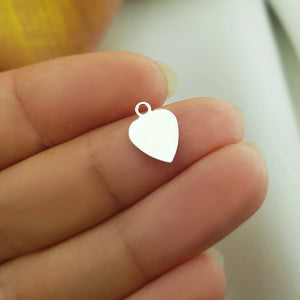 10mm. 925 Sterling Silver Drop Charm for Jewellery Making