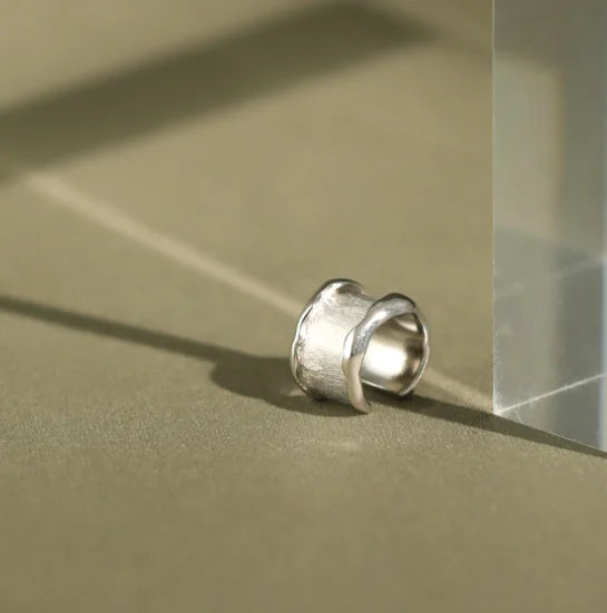 925 Sterling Silver White Foil Clip Earrings C-EA540