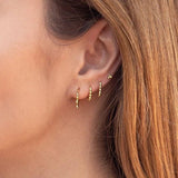 925 Sterling Silver Ear Buckle Ball Hoop Earrings for Women