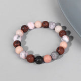10mm Matte Natural Stone Bracelet Men Amazonite Agates Energy Jewelry