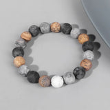 10mm Matte Natural Stone Bracelet Men Amazonite Agates Energy Jewelry