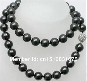 10mm Sea Shell Pearl Long Necklace Natural Stone Beads Hand Jewelry Making