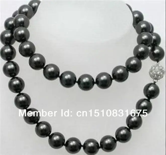 10mm Sea Shell Pearl Long Necklace Natural Stone Beads Hand Jewelry Making
