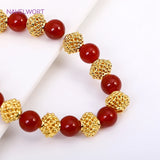10mm Brass 18K Plated Hollow Spacer Beads for Jewelry Making