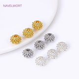 10mm Brass 18K Plated Hollow Spacer Beads for Jewelry Making