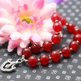 10mm Red Beads Chalcedony Bracelet for Women