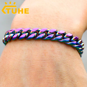 10mm Punk Stainless Steel Bracelet for Men and Women