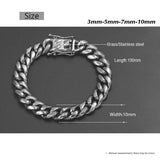 10mm Punk Stainless Steel Bracelet for Men and Women