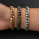 10mm Punk Stainless Steel Bracelet for Men and Women