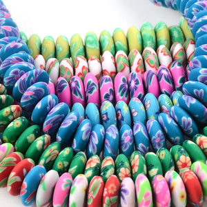 10mm Colorful Polymer Clay Beads Spacer Beads Jewelry Making DIY
