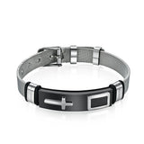 10mm Cross Prayer Mesh Bracelet Stainless Steel Strap Watch Belt Chain Wrist Ban