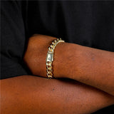 10mm Cuban Chain Mens Bracelet Brass 7/8/9inches Width Bracelets