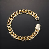 10mm Cuban Chain Mens Bracelet Brass 7/8/9inches Width Bracelets