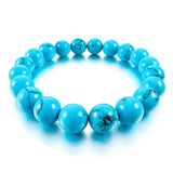 10mm Turquoise Buddha Prayer Beads Cuff Link Wrist Stone for Men, Women