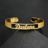 10mm Name Bracelet - Stainless Steel Frosted Adjustable Bangle for Men