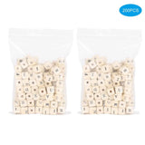 10mm Wooden Cube Craft Beads with Letter Printed - DIY Jewelry Making