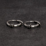 10mm Ear Bone Earrings 925 Sterling Silver Hoop Earrings Retro Punk Jewelry