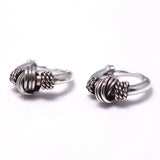 10mm Ear Bone Earrings 925 Sterling Silver Hoop Earrings Retro Punk Jewelry