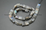 10mm Faceted Labradorite Square Stone Beads