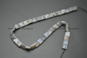 10mm Faceted Labradorite Square Stone Beads
