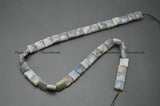 10mm Faceted Labradorite Square Stone Beads