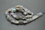 10mm Faceted Labradorite Square Stone Beads