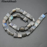 10mm Faceted Labradorite Square Stone Beads