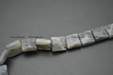 10mm Faceted Labradorite Square Stone Beads