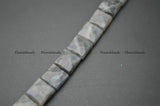 10mm Faceted Labradorite Square Stone Beads