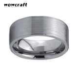 10mm Flat Tungsten Carbide Ring Wide Men Wedding Bands
