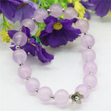 10mm Round Amethysts Bracelet Natural Stone Elastic Jewelry Hand Women