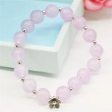 10mm Round Amethysts Bracelet Natural Stone Elastic Jewelry Hand Women