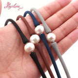 10mm Freshwater Pearl Gray Brown Silicone Bracelet Necklace Casual Jewelry