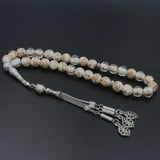 10mm Glass Bead Tassel Pendant 33 Prayer Beads Allah Rosary for Men Women