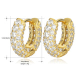 10mm CZ Zircon Small Hoop Earrings Silver Circle Cartilage Ear Huggie Jewelry