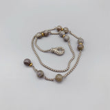10mm Gray Labradorite Necklace with Magnetic Clasp