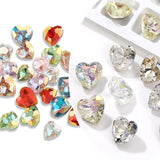 10mm Heart Crystals Rhinestones Glass Beads DIY Clothing Decoration