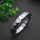10mm Rhodium Silver Metal Bead Bracelet Elastic Line Fine Jewelry